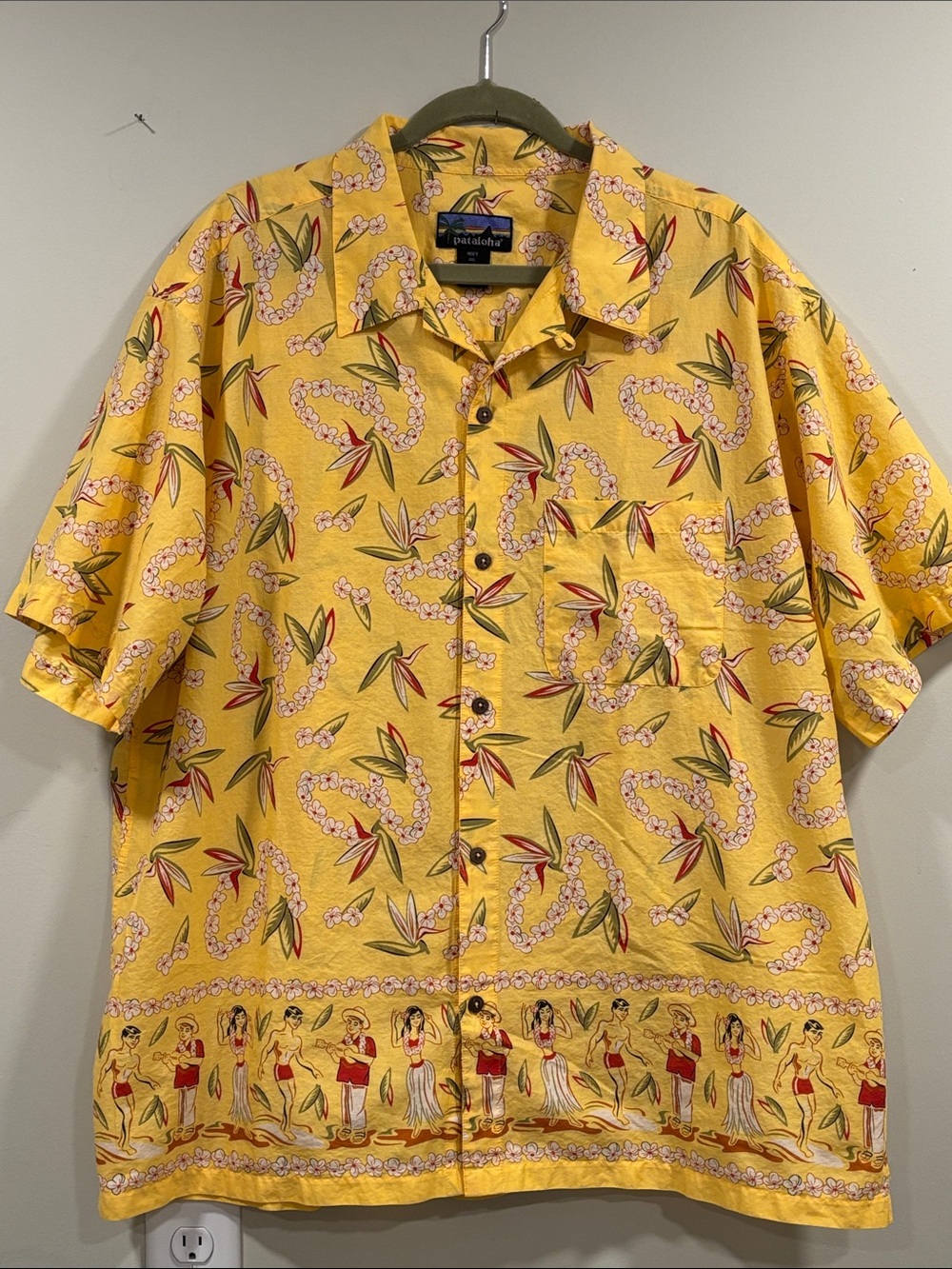 Vintage Patagonia Pataloha Shirt Hawaiian Camp Hula Girls Ukulele Surfer